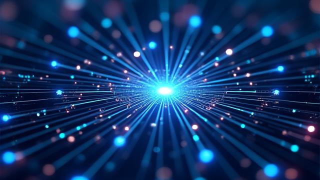 회로 기판과 네트워크 케이블이 연결된 추상적인 디지털 이미지